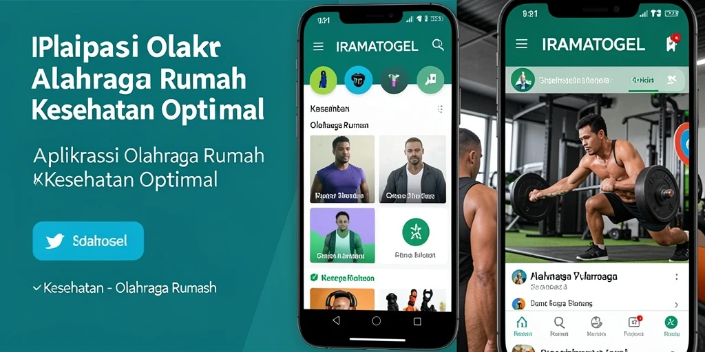 Tampilan antarmuka pengguna aplikasi IRAMATOGEL untuk olahraga di rumah.