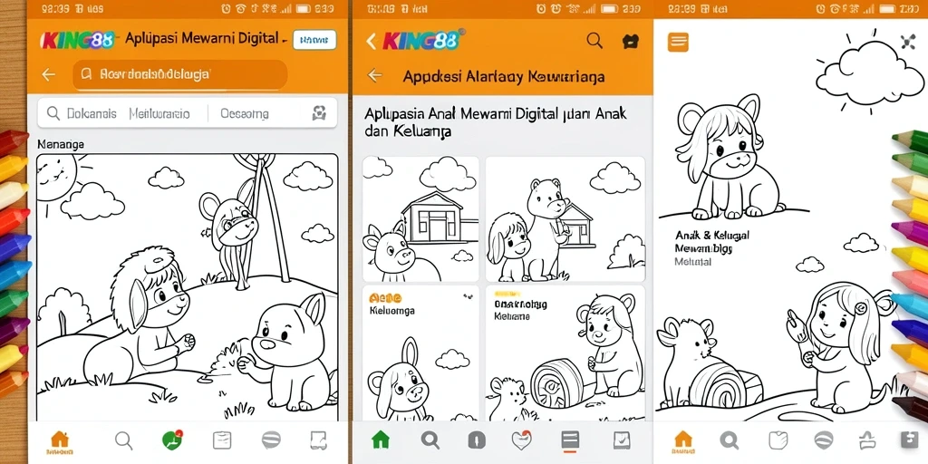 Tampilan antarmuka KING88 yang ramah anak dan berwarna-warni.