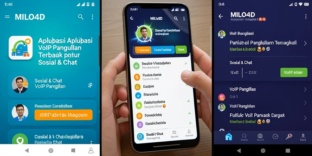 Antarmuka pengguna MILO4D dalam panggilan VoIP yang jelas dan responsif.